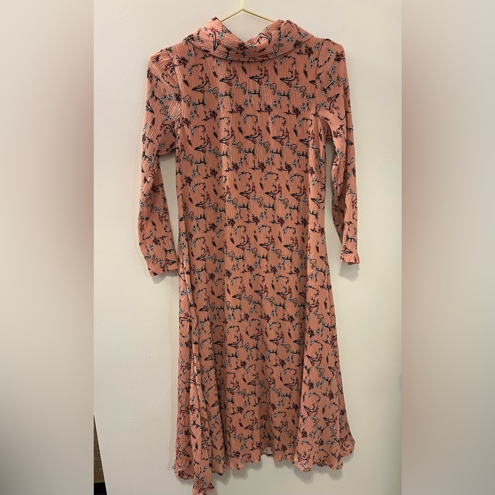 A4 (A Four) Pink Floral Turtleneck Dress, Girl’s Size 12